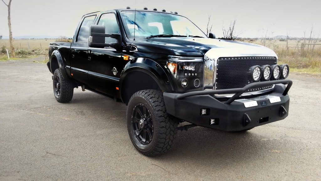 BEASTLY: Harrison F-Trucks F350 SuperDuty has 80mm lift kit, 20-inch black rims and the small matter of 328kW and 1166Nm from its 6.7-litre V8. BEASTLY: Harrison F-Trucks F350 SuperDuty has 80mm lift kit, 20-inch black rims and the small matter of 328kW and 1166Nm from its 6.7-litre V8.